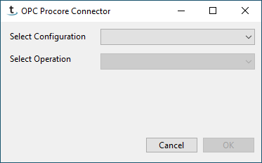 Start screen when a configuration exists