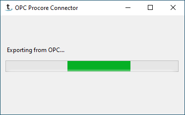 OPC export in progress