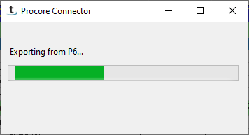 Exporting from P6 window