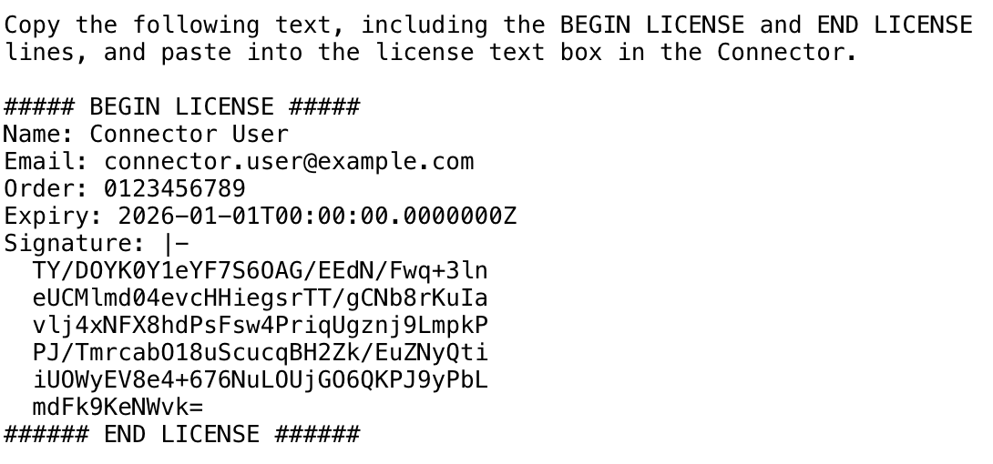 New license key