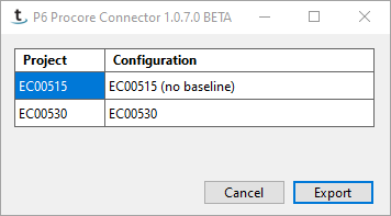 Exporting multiple projects